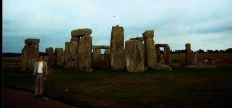 Sam Sloan at Stonehenge in England. Photo credit: Kayo Kimura